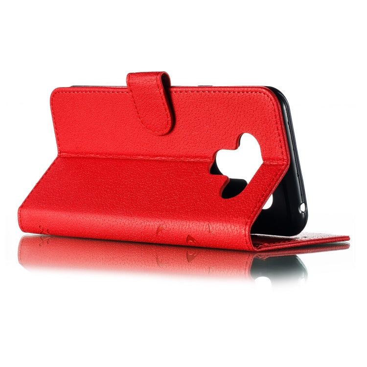 Feather Pattern Litchi Texture Horizontal Flip Leather Case with Wallet & Holder & Card Slots For LG K50