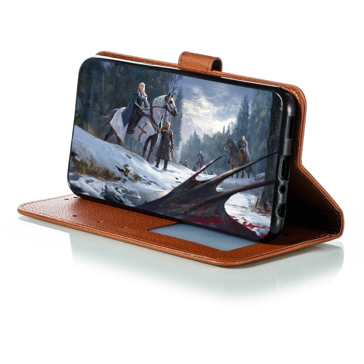 Feather Pattern Litchi Texture Horizontal Flip Leather Case with Wallet & Holder & Card Slots For LG K50