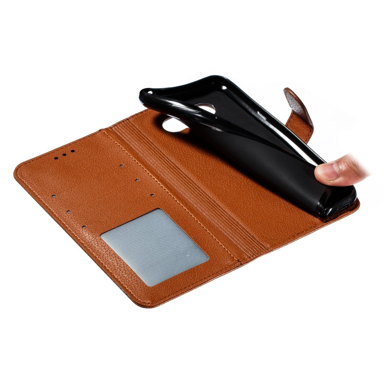 Feather Pattern Litchi Texture Horizontal Flip Leather Case with Wallet & Holder & Card Slots For LG K50