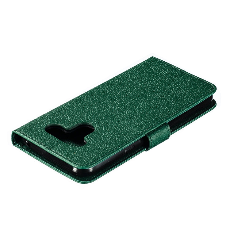 Feather Pattern Litchi Texture Horizontal Flip Leather Case with Wallet & Holder & Card Slots For LG K50