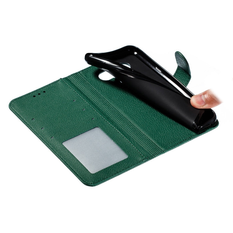 Feather Pattern Litchi Texture Horizontal Flip Leather Case with Wallet & Holder & Card Slots For LG K50