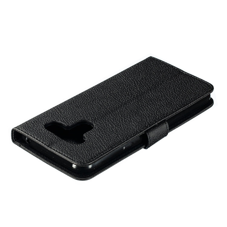 Feather Pattern Litchi Texture Horizontal Flip Leather Case with Wallet & Holder & Card Slots For LG K50