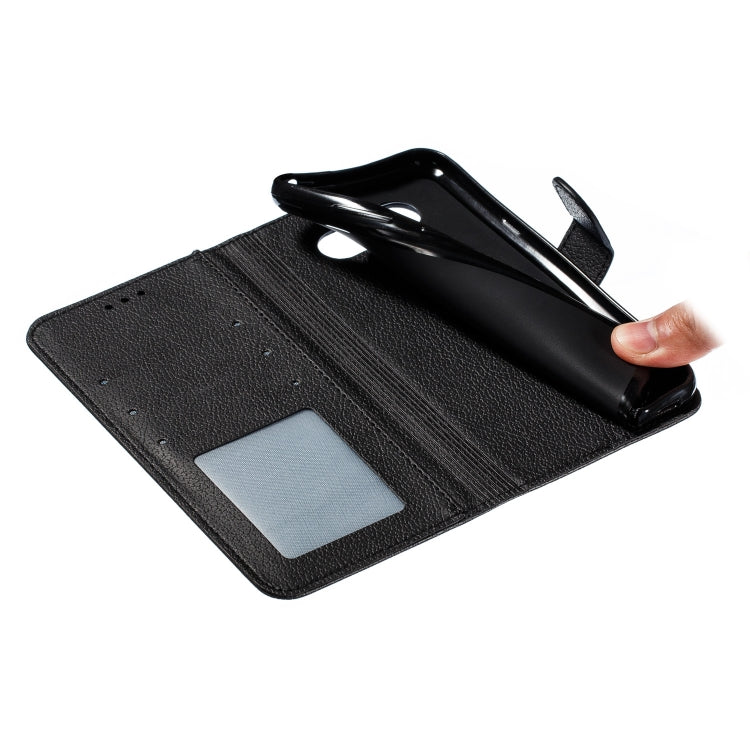 Feather Pattern Litchi Texture Horizontal Flip Leather Case with Wallet & Holder & Card Slots For LG K50