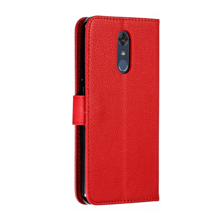 Feather Pattern Litchi Texture Horizontal Flip Leather Case with Wallet & Holder & Card Slots For LG Stylo 4