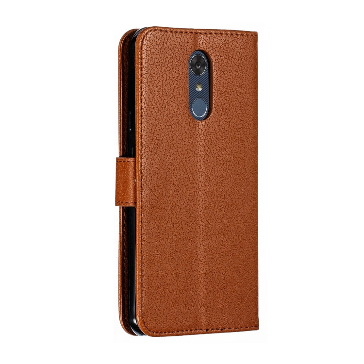 Feather Pattern Litchi Texture Horizontal Flip Leather Case with Wallet & Holder & Card Slots For LG Stylo 4