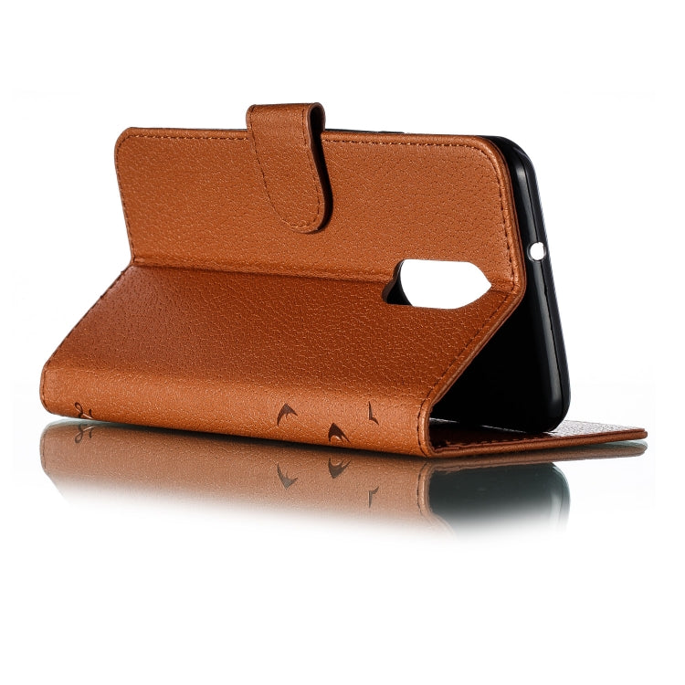 Feather Pattern Litchi Texture Horizontal Flip Leather Case with Wallet & Holder & Card Slots For LG Stylo 4