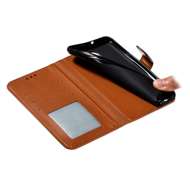 Feather Pattern Litchi Texture Horizontal Flip Leather Case with Wallet & Holder & Card Slots For LG Stylo 4