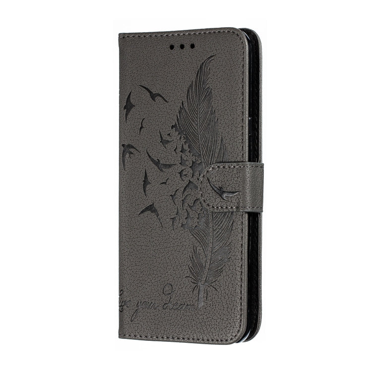 Feather Pattern Litchi Texture Horizontal Flip Leather Case with Wallet & Holder & Card Slots For LG Stylo 4