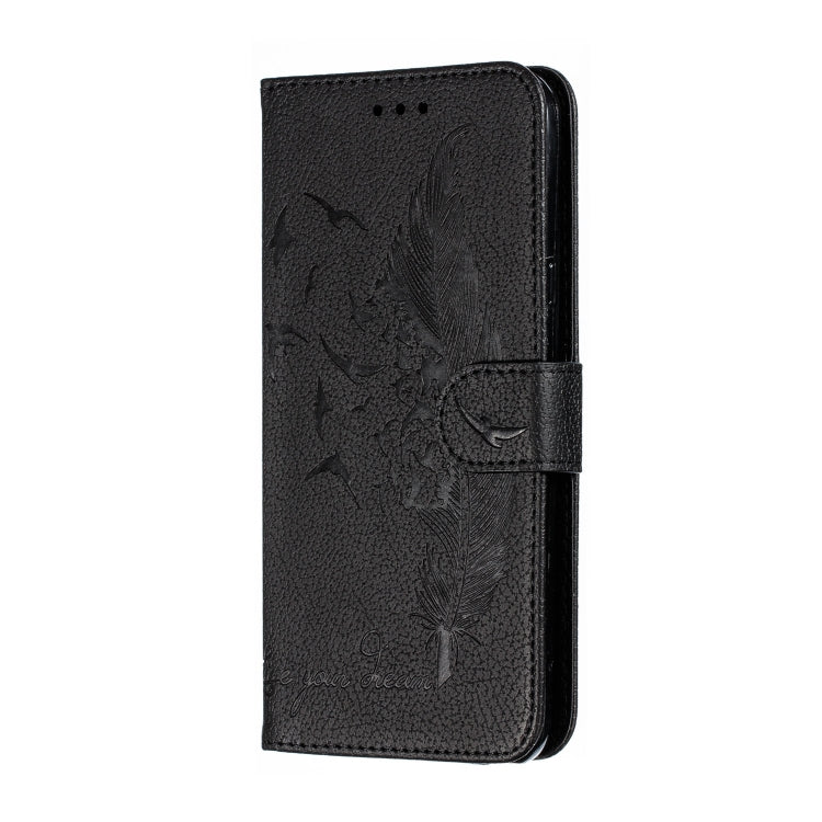 Feather Pattern Litchi Texture Horizontal Flip Leather Case with Wallet & Holder & Card Slots For LG Stylo 4