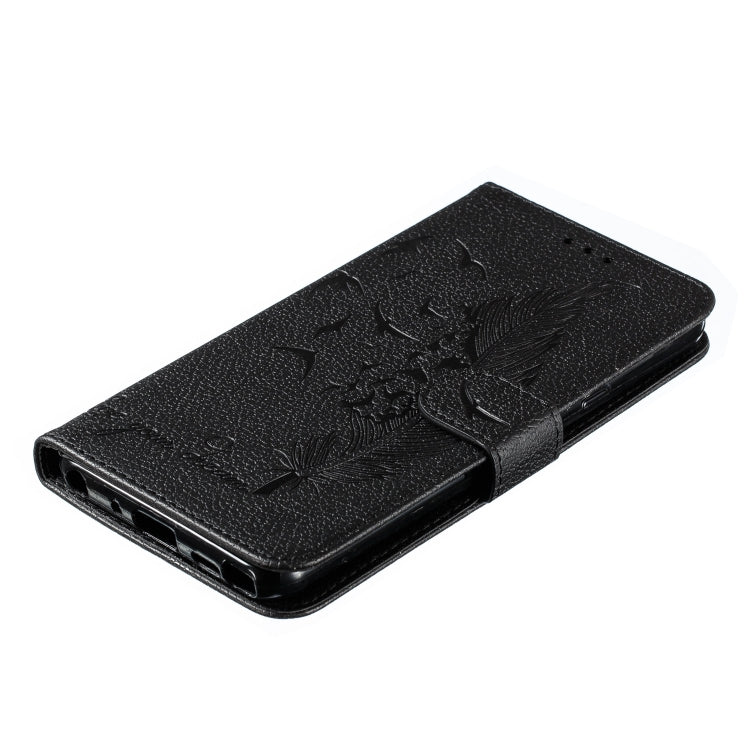 Feather Pattern Litchi Texture Horizontal Flip Leather Case with Wallet & Holder & Card Slots For LG Stylo 4