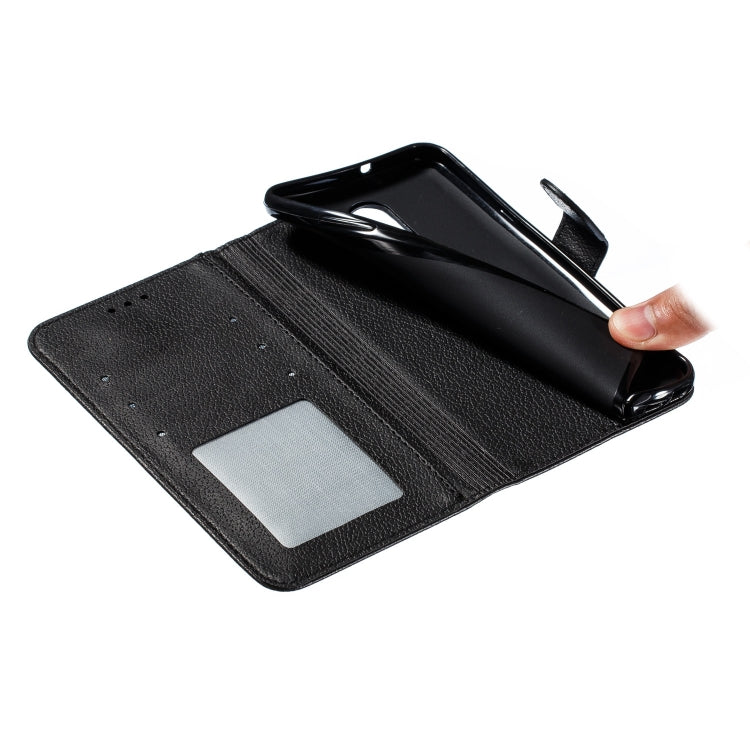 Feather Pattern Litchi Texture Horizontal Flip Leather Case with Wallet & Holder & Card Slots For LG Stylo 4