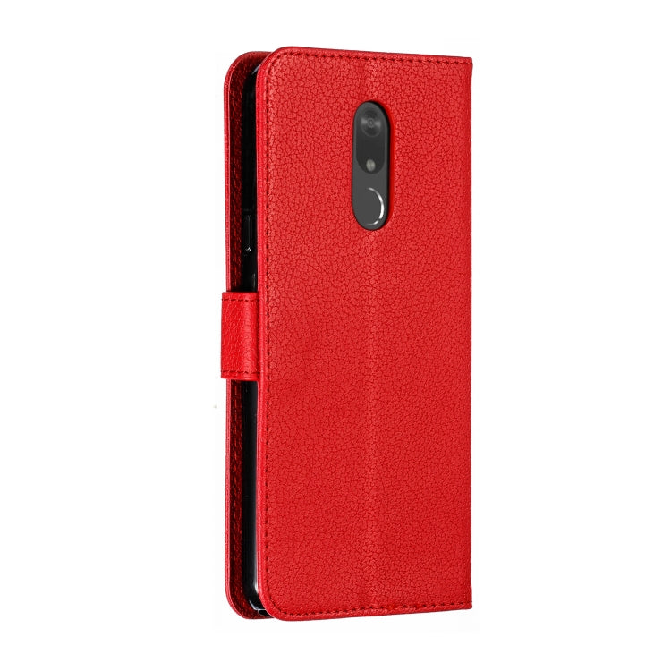 Feather Pattern Litchi Texture Horizontal Flip Leather Case with Wallet & Holder & Card Slots For LG Stylo 5