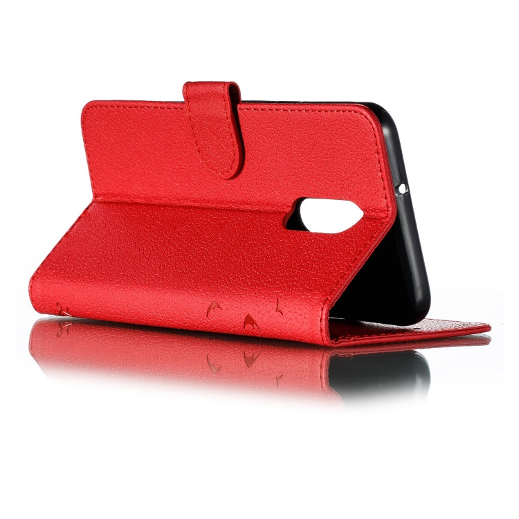 Feather Pattern Litchi Texture Horizontal Flip Leather Case with Wallet & Holder & Card Slots For LG Stylo 5