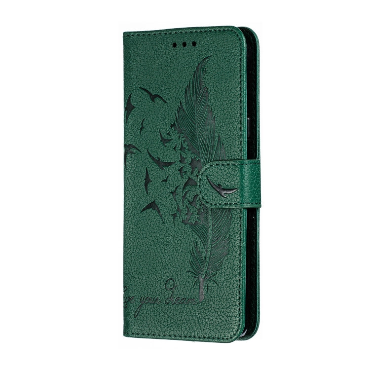 Feather Pattern Litchi Texture Horizontal Flip Leather Case with Wallet & Holder & Card Slots For LG Stylo 5