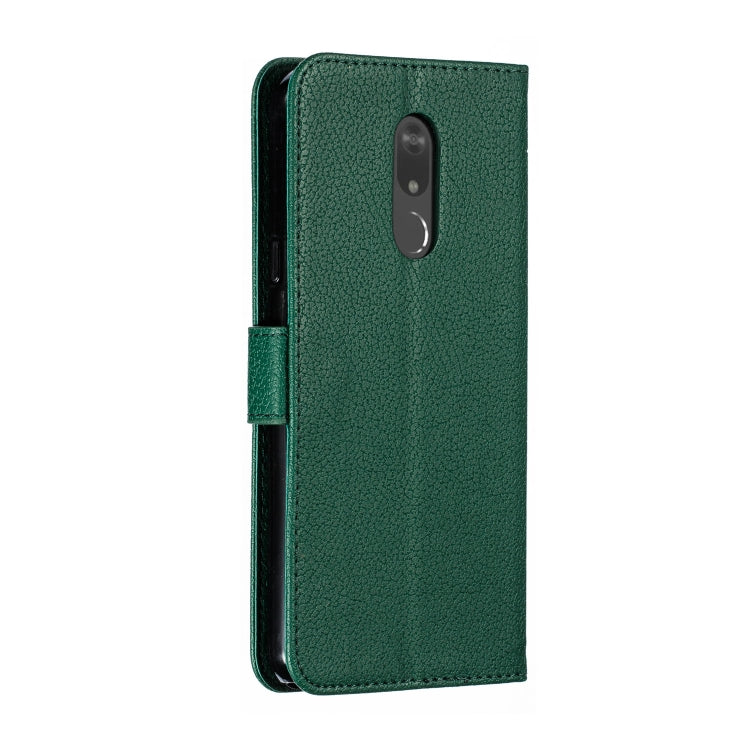Feather Pattern Litchi Texture Horizontal Flip Leather Case with Wallet & Holder & Card Slots For LG Stylo 5