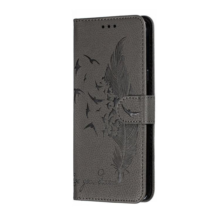 Feather Pattern Litchi Texture Horizontal Flip Leather Case with Wallet & Holder & Card Slots For LG Stylo 5
