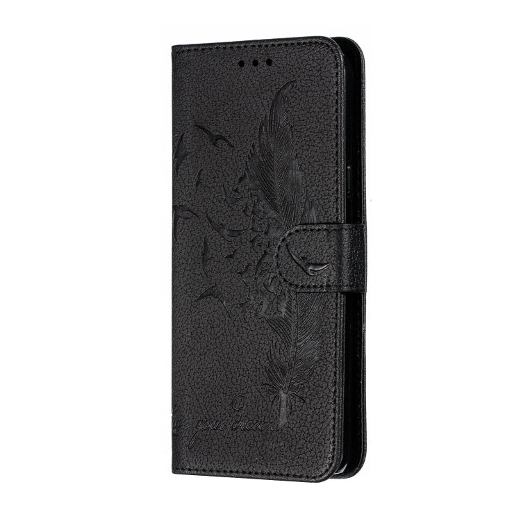 Feather Pattern Litchi Texture Horizontal Flip Leather Case with Wallet & Holder & Card Slots For LG Stylo 5