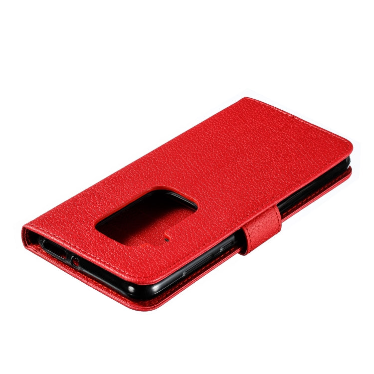 Feather Pattern Litchi Texture Horizontal Flip Leather Case with Wallet & Holder & Card Slots For Motorola One Pro