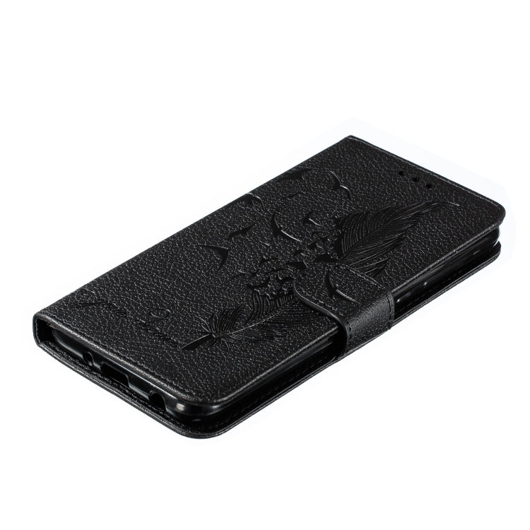Feather Pattern Litchi Texture Horizontal Flip Leather Case with Wallet & Holder & Card Slots For Motorola One Pro