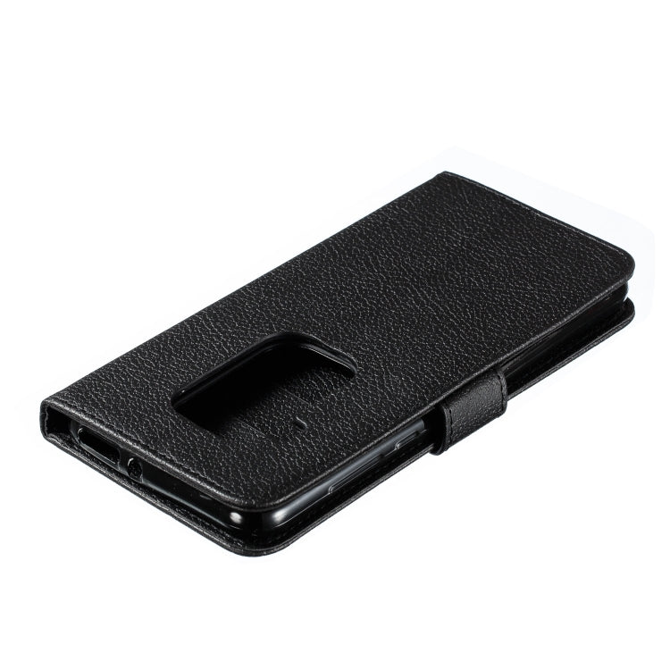 Feather Pattern Litchi Texture Horizontal Flip Leather Case with Wallet & Holder & Card Slots For Motorola One Pro