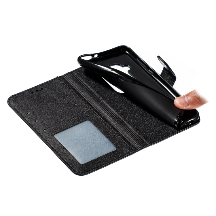 Feather Pattern Litchi Texture Horizontal Flip Leather Case with Wallet & Holder & Card Slots For Motorola One Pro