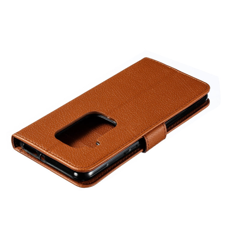 Feather Pattern Litchi Texture Horizontal Flip Leather Case with Wallet & Holder & Card Slots For Motorola One Pro