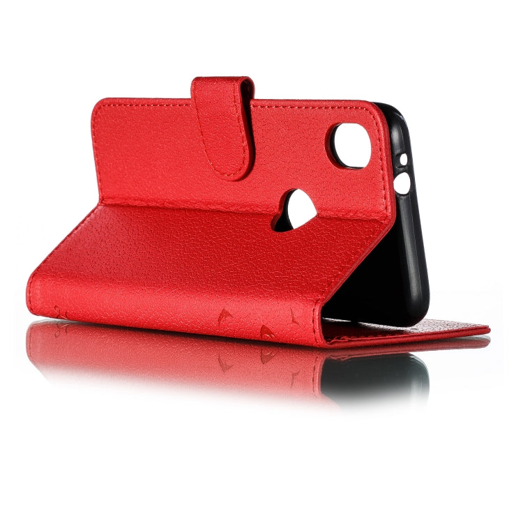 Feather Pattern Litchi Texture Horizontal Flip Leather Case with Wallet & Holder & Card Slots For Motorola Moto E6