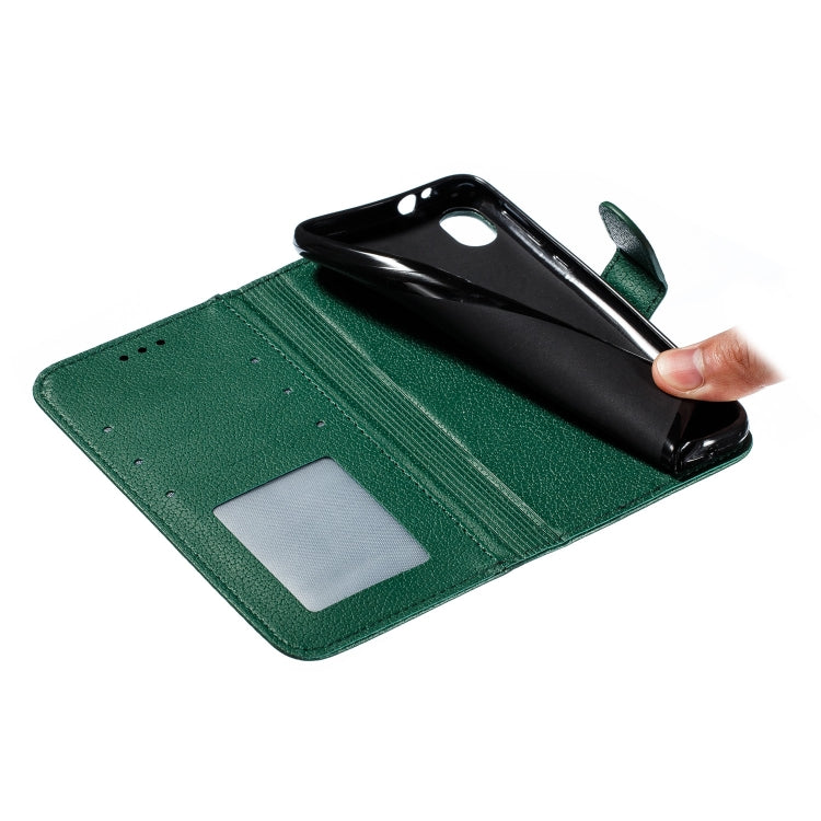 Feather Pattern Litchi Texture Horizontal Flip Leather Case with Wallet & Holder & Card Slots For Motorola Moto E6