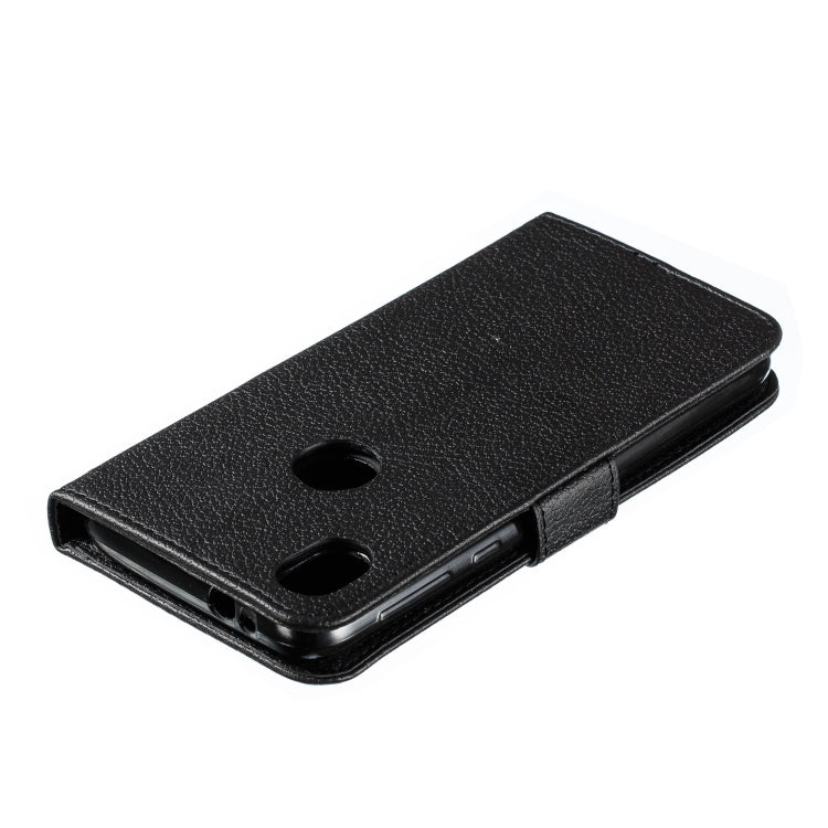 Feather Pattern Litchi Texture Horizontal Flip Leather Case with Wallet & Holder & Card Slots For Motorola Moto E6