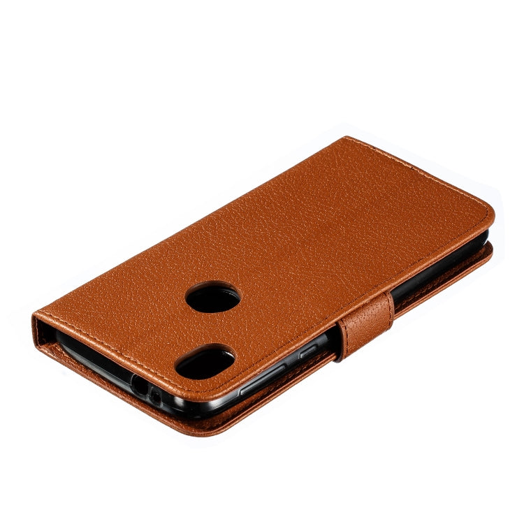 Feather Pattern Litchi Texture Horizontal Flip Leather Case with Wallet & Holder & Card Slots For Motorola Moto E6
