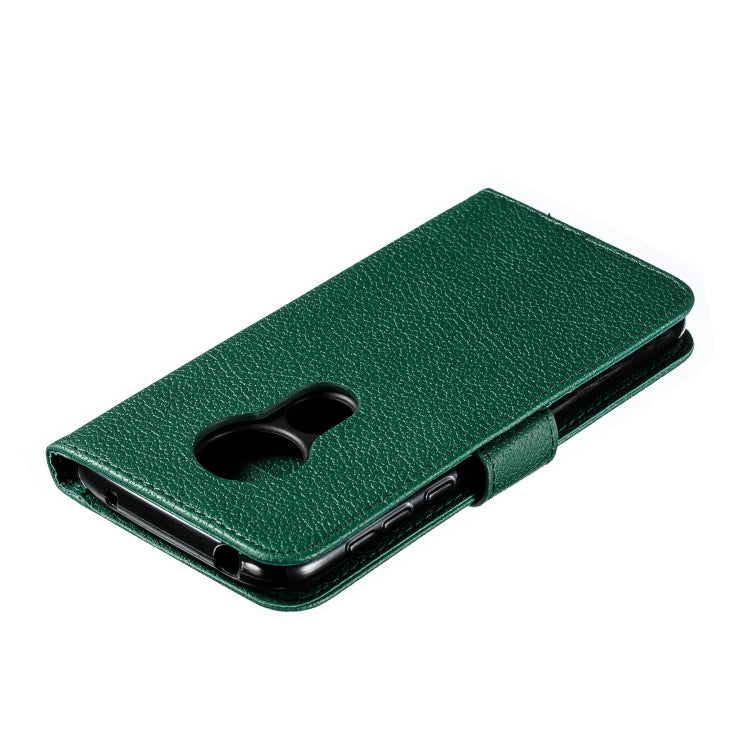 Feather Pattern Litchi Texture Horizontal Flip Leather Case with Wallet & Holder & Card Slots For Motorola Moto G7 Play