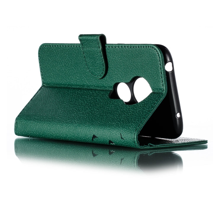 Feather Pattern Litchi Texture Horizontal Flip Leather Case with Wallet & Holder & Card Slots For Motorola Moto G7 Play
