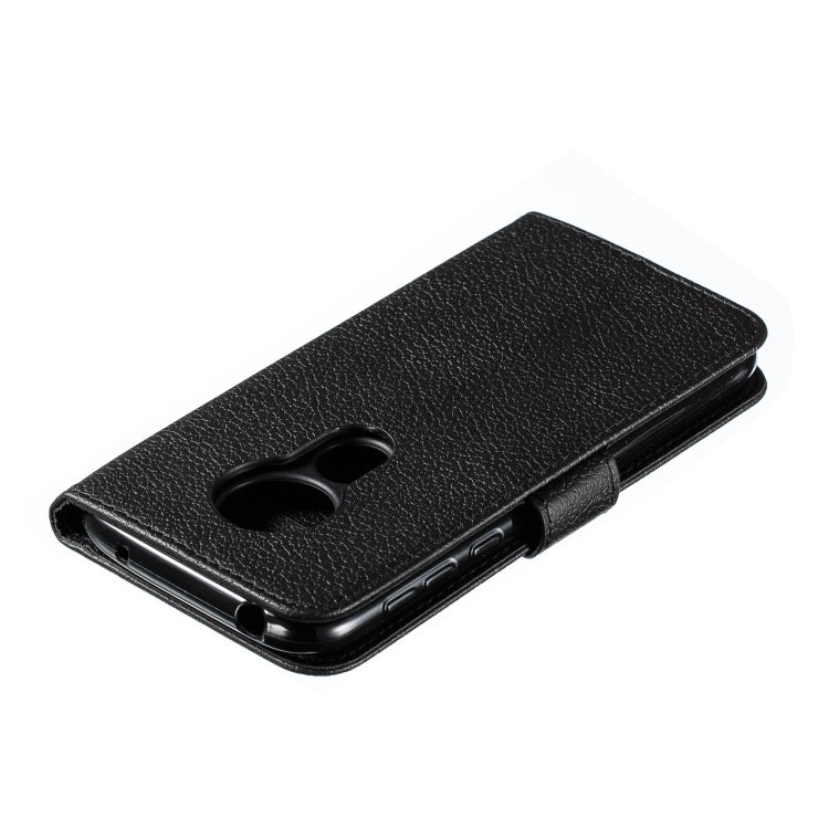 Feather Pattern Litchi Texture Horizontal Flip Leather Case with Wallet & Holder & Card Slots For Motorola Moto G7 Play