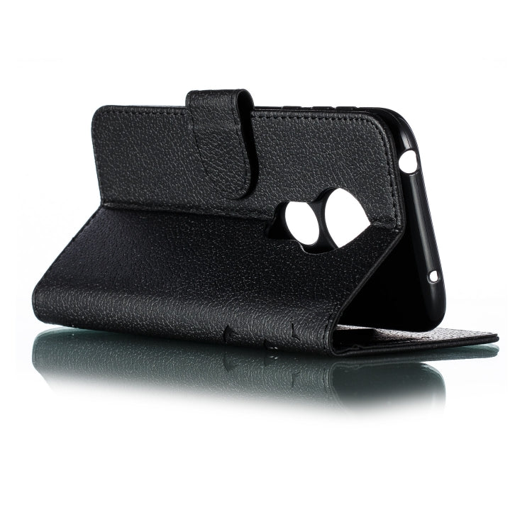 Feather Pattern Litchi Texture Horizontal Flip Leather Case with Wallet & Holder & Card Slots For Motorola Moto G7 Play