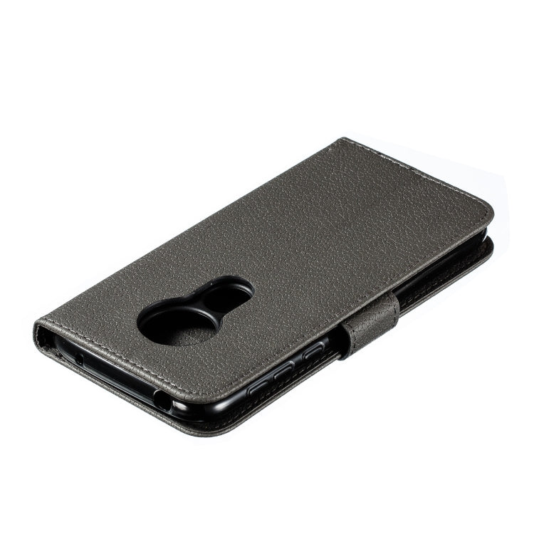 Feather Pattern Litchi Texture Horizontal Flip Leather Case with Wallet & Holder & Card Slots For Motorola Moto G7 Play