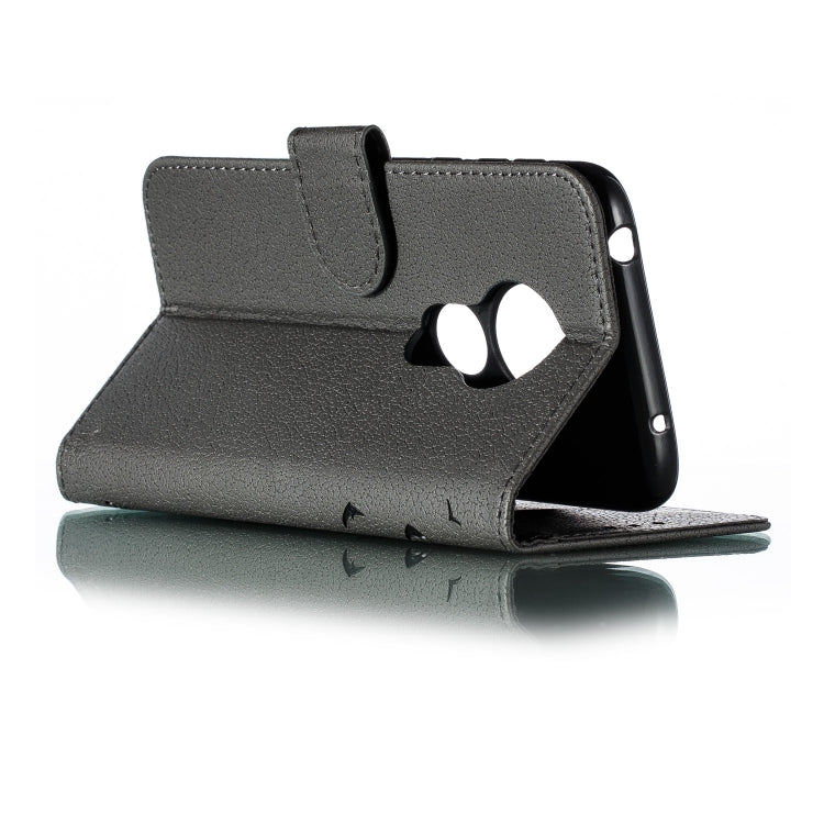 Feather Pattern Litchi Texture Horizontal Flip Leather Case with Wallet & Holder & Card Slots For Motorola Moto G7 Play