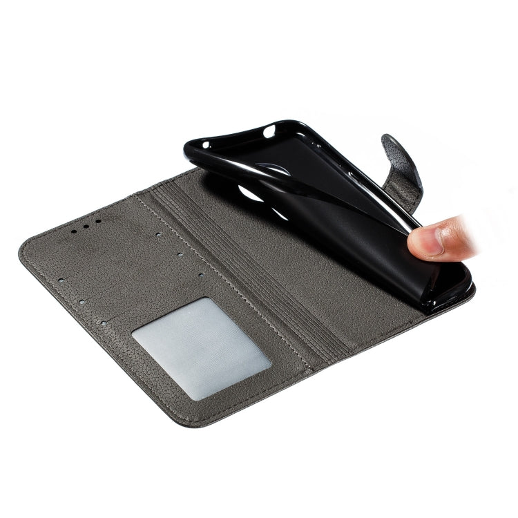 Feather Pattern Litchi Texture Horizontal Flip Leather Case with Wallet & Holder & Card Slots For Motorola Moto G7 Play