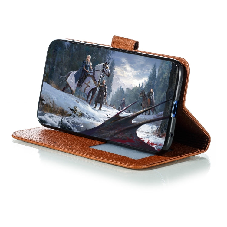 Feather Pattern Litchi Texture Horizontal Flip Leather Case with Wallet & Holder & Card Slots For Motorola Moto G7 Play