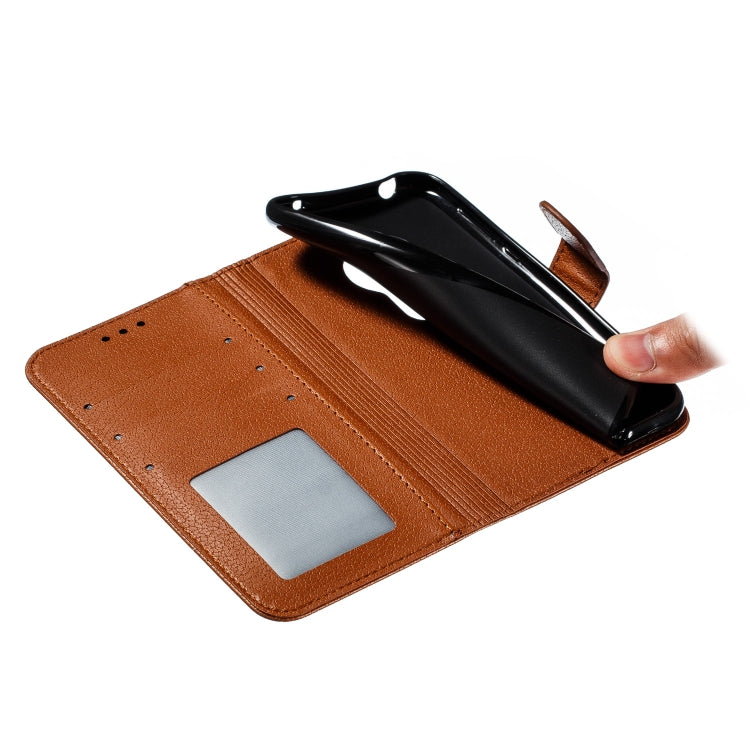 Feather Pattern Litchi Texture Horizontal Flip Leather Case with Wallet & Holder & Card Slots For Motorola Moto G7 Play