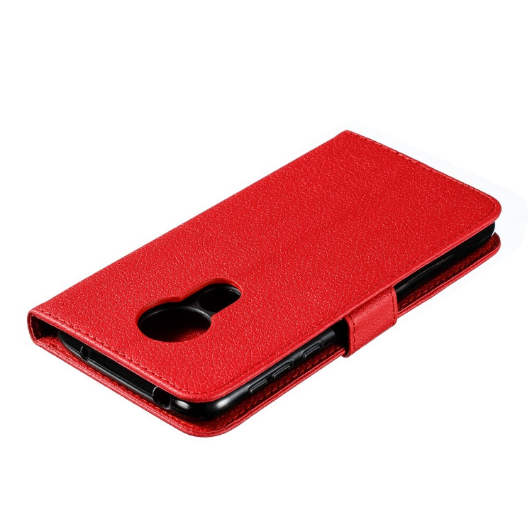 Feather Pattern Litchi Texture Horizontal Flip Leather Case with Wallet & Holder & Card Slots For Motorola Moto G7 Power