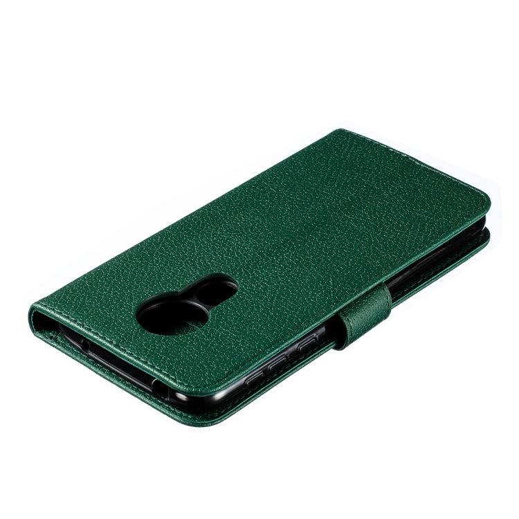 Feather Pattern Litchi Texture Horizontal Flip Leather Case with Wallet & Holder & Card Slots For Motorola Moto G7 Power