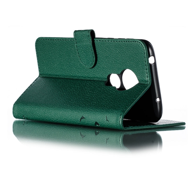 Feather Pattern Litchi Texture Horizontal Flip Leather Case with Wallet & Holder & Card Slots For Motorola Moto G7 Power