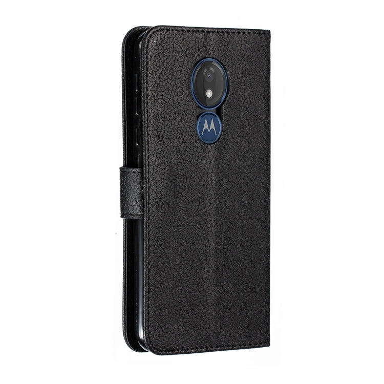 Feather Pattern Litchi Texture Horizontal Flip Leather Case with Wallet & Holder & Card Slots For Motorola Moto G7 Power