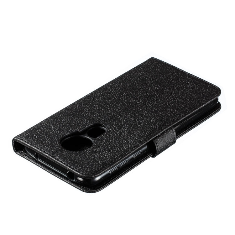 Feather Pattern Litchi Texture Horizontal Flip Leather Case with Wallet & Holder & Card Slots For Motorola Moto G7 Power