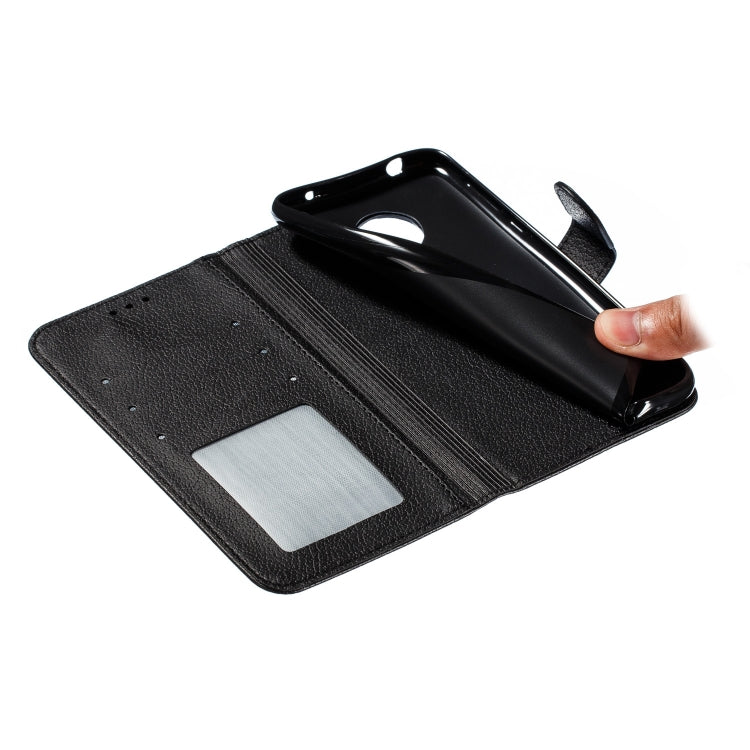 Feather Pattern Litchi Texture Horizontal Flip Leather Case with Wallet & Holder & Card Slots For Motorola Moto G7 Power