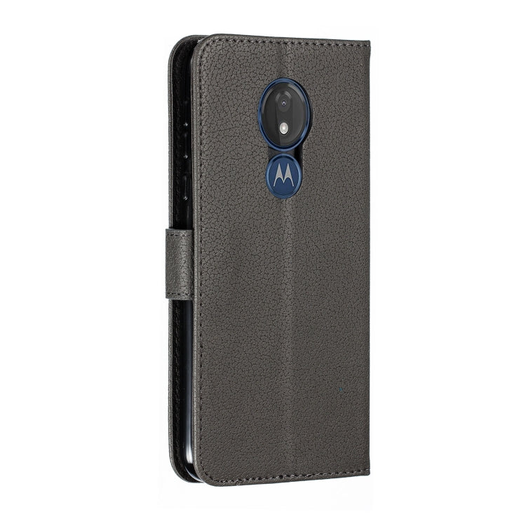 Feather Pattern Litchi Texture Horizontal Flip Leather Case with Wallet & Holder & Card Slots For Motorola Moto G7 Power