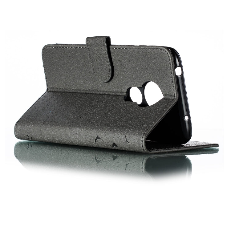 Feather Pattern Litchi Texture Horizontal Flip Leather Case with Wallet & Holder & Card Slots For Motorola Moto G7 Power