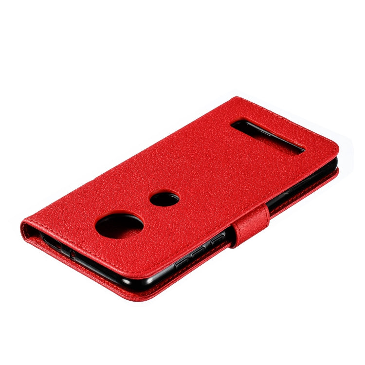 Feather Pattern Litchi Texture Horizontal Flip Leather Case with Wallet & Holder & Card Slots For Motorola Moto Z4 Play