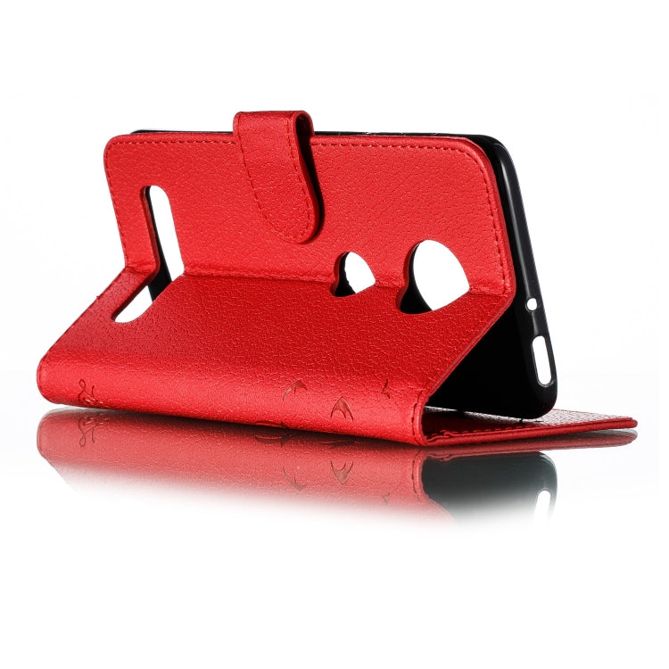 Feather Pattern Litchi Texture Horizontal Flip Leather Case with Wallet & Holder & Card Slots For Motorola Moto Z4 Play