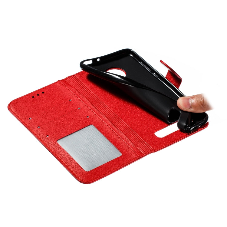 Feather Pattern Litchi Texture Horizontal Flip Leather Case with Wallet & Holder & Card Slots For Motorola Moto Z4 Play